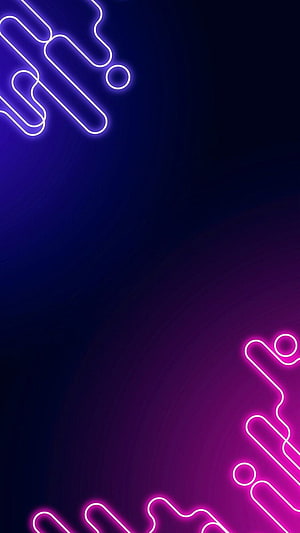 Abstract Neon Lines Wallpaper With Purple And Blue Gradient Background HD phone wallpaper