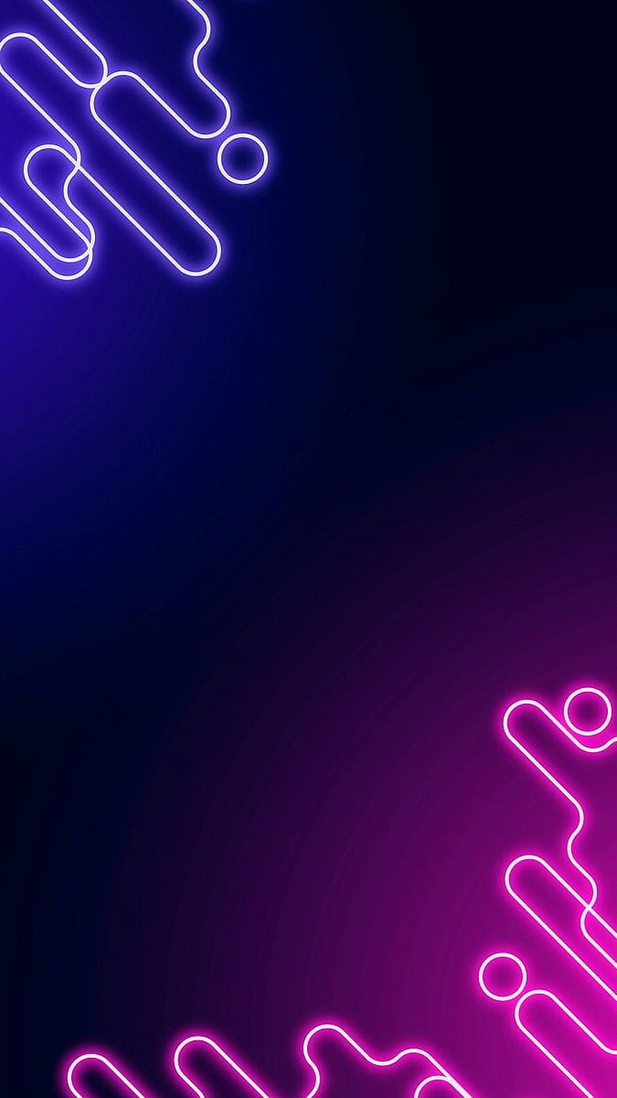 Abstract Neon Lines Wallpaper With Purple And Blue Gradient Background HD phone wallpaper