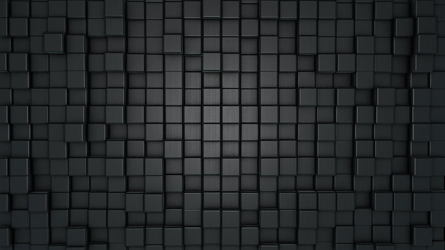 Dark 3D Geometric Cube Grid Abstract Background HD wallpaper