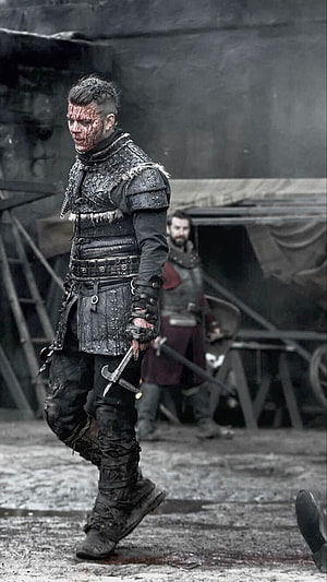 Ivar the Boneless in battle-worn armor from the Vikings series HD phone wallpaper