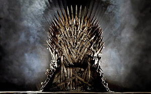 The Iron Throne from Game of Thrones: A Majestic Seat of Power Forged from Swords HD wallpaper