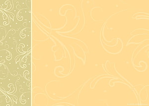 Elegant Floral Scroll Pattern in Soft Yellow and Olive Green for Wedding Stationery HD wallpaper
