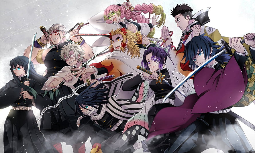 Demon Slayer Kimetsu no Yaiba Hashira Group Artwork HD wallpaper