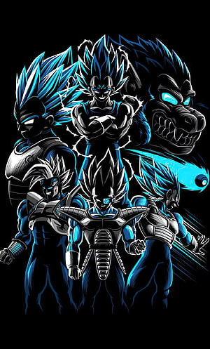 Vegeta Super Saiyan Blue Evolution Forms Dragon Ball Super Anime Wallpaper HD phone wallpaper