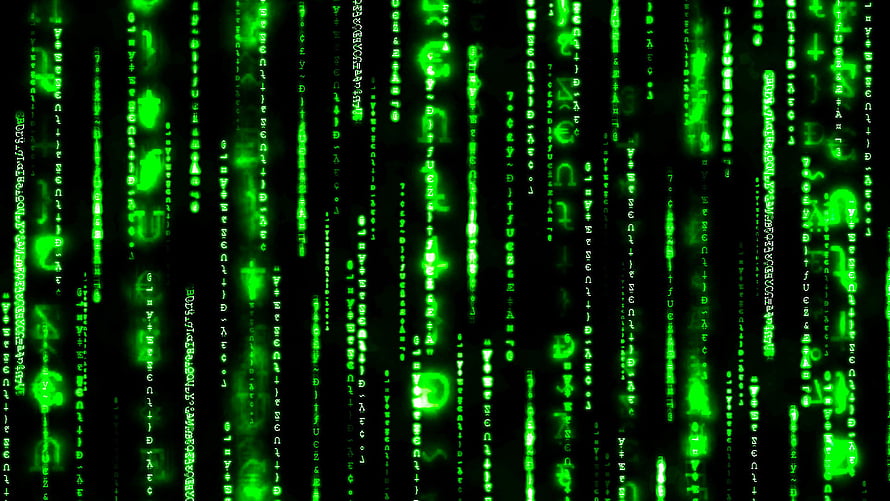 The Matrix Digital Rain Green Code Animation on Black Background HD wallpaper