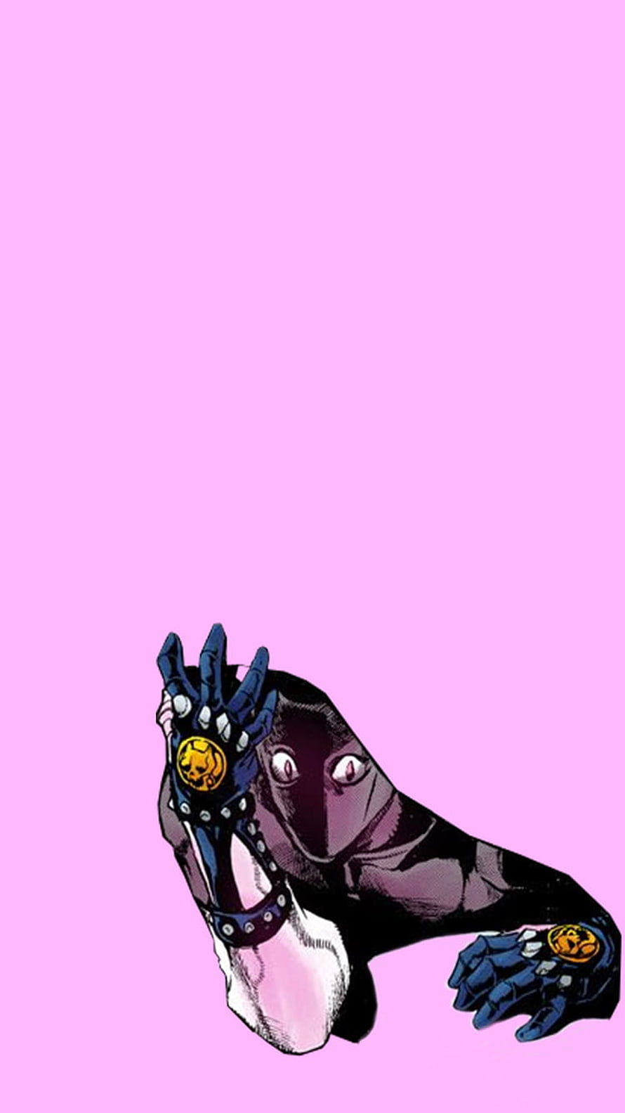 Killer Queen JoJo's Bizarre Adventure Character Art on Pink Background HD phone wallpaper
