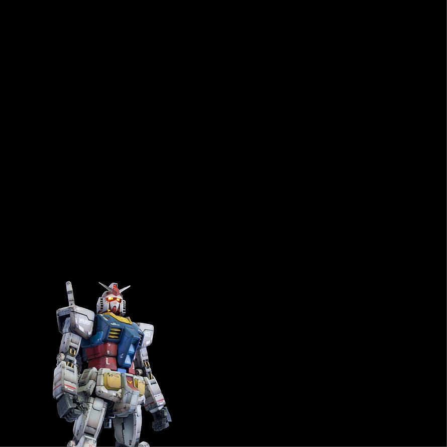 Gundam RX-78-2 Standing Against Black Background HD phone wallpaper