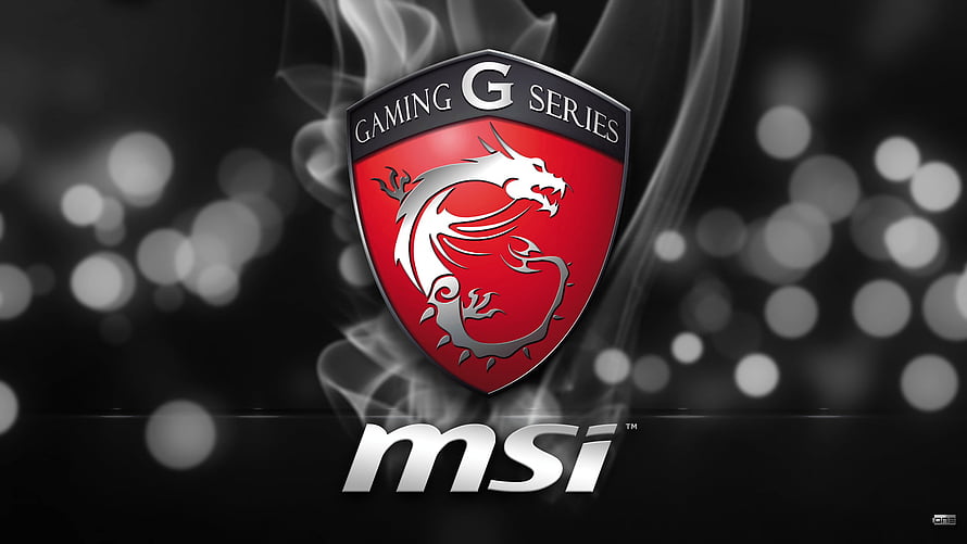 MSI Gaming Series Dragon Shield Logo with Smoke and Bokeh Background HD wallpaper