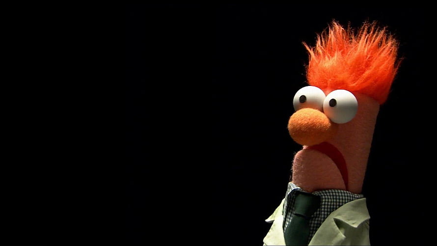 Bert Muppet Character in Checkered Shirt and Tie on Black Background HD wallpaper