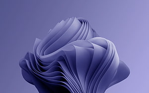 Abstract Purple 3D Flowing Ribbon Sculpture Wallpaper HD wallpaper