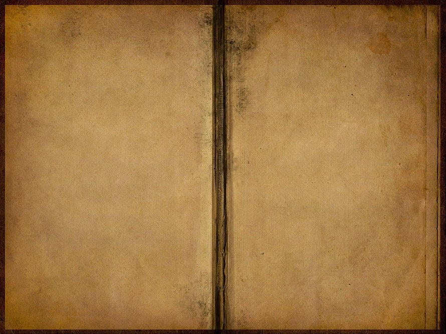 Vintage Open Book Pages with Aged Parchment Texture and Dark Leather Binding HD wallpaper