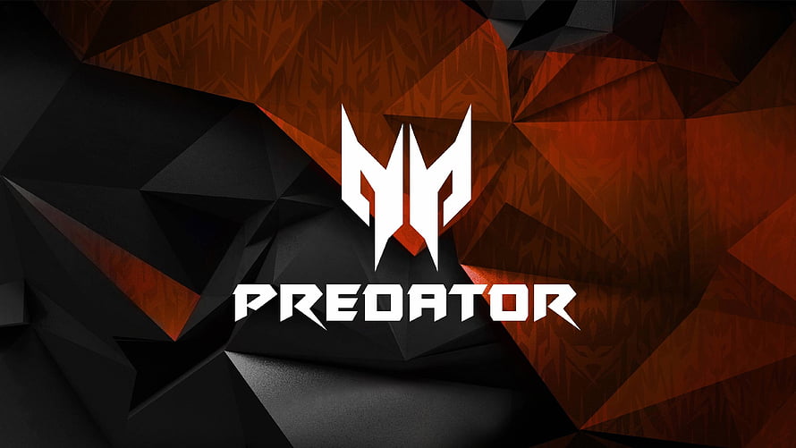 Acer Predator Gaming Brand Logo on Dark Geometric Background HD wallpaper