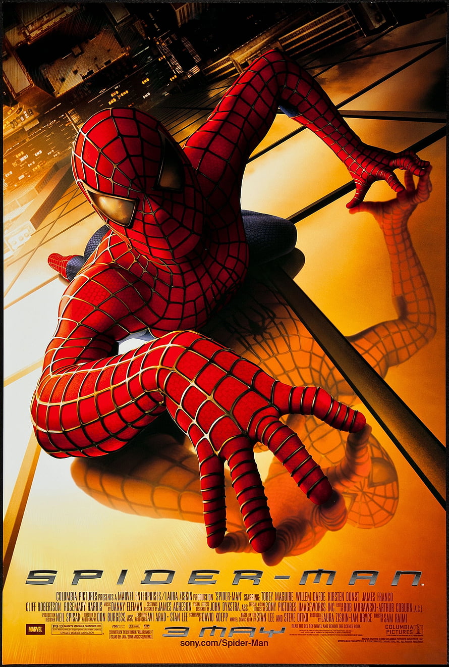 Spider-Man Movie Poster Featuring Tobey Maguire in Classic Red Suit, spiderman movie posters High Quality , High Definition, Spider Man Tobey Maguire HD phone wallpaper