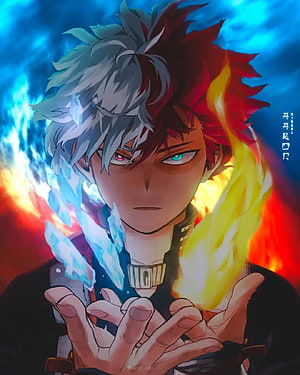 Tanjiro Kamado Fire and Water Breathing Demon Slayer Anime Wallpaper HD phone wallpaper