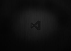 Minimalist Black Brushed Metal Texture with Geometric Infinity Symbol Centerpiece HD wallpaper