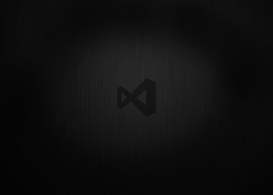 Minimalist Black Brushed Metal Texture with Geometric Infinity Symbol Centerpiece HD wallpaper