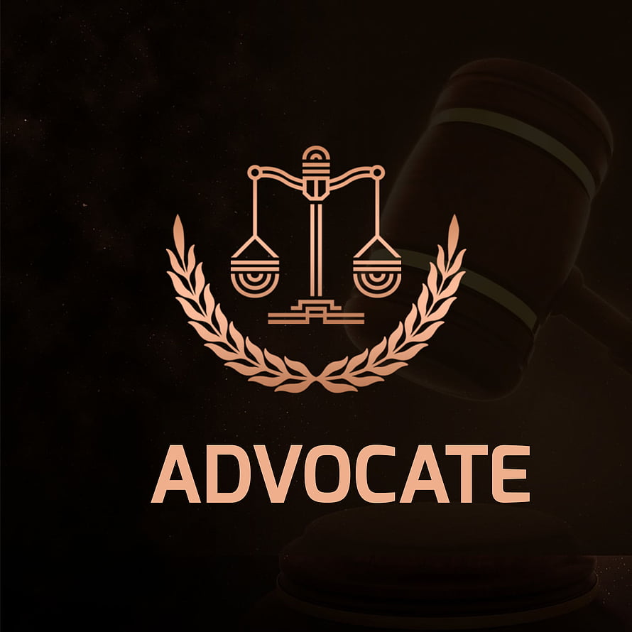 Advocate Law Firm Logo with Scales of Justice and Gavel on Dark Background HD phone wallpaper