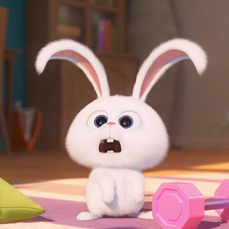 Snowball the White Rabbit from Zootopia in a Cozy Indoor Setting HD phone wallpaper