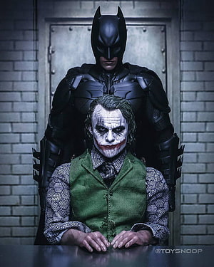 The Dark Knight Batman and Joker Action Figures in Interrogation Scene, Batman & The Dark Knights of Gotham. Batman joker , Batman joker, Batman vs joker HD phone wallpaper