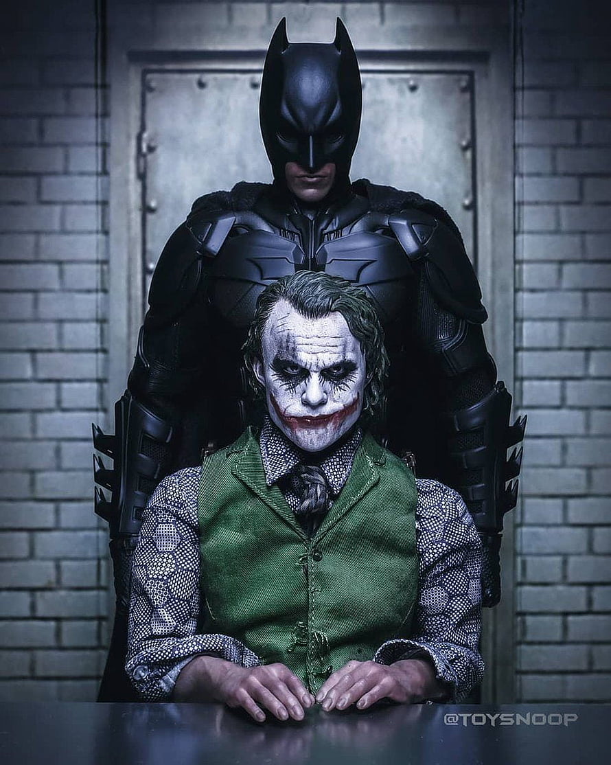 The Dark Knight Batman and Joker Action Figures in Interrogation Scene, Batman & The Dark Knights of Gotham. Batman joker , Batman joker, Batman vs joker HD phone wallpaper