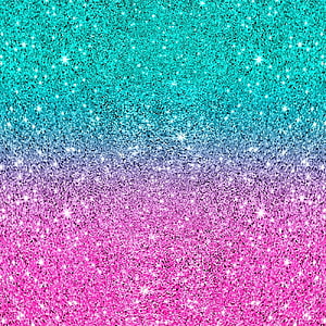 Pastel Glitter Gradient Background with Sparkling Starburst Texture in Pink and Turquoise HD phone wallpaper