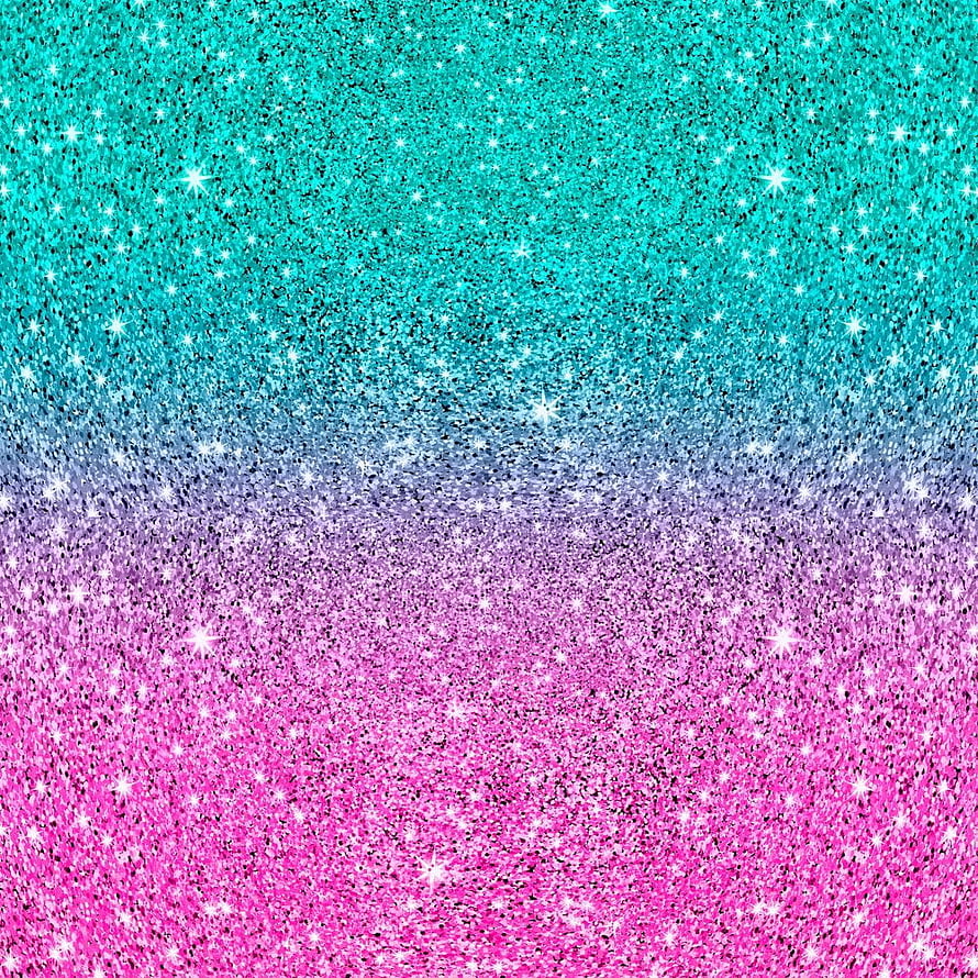 Pastel Glitter Gradient Background with Sparkling Starburst Texture in Pink and Turquoise HD phone wallpaper