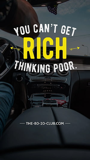 Luxury Car Interior with Motivational Wealth Mindset Quote HD phone wallpaper