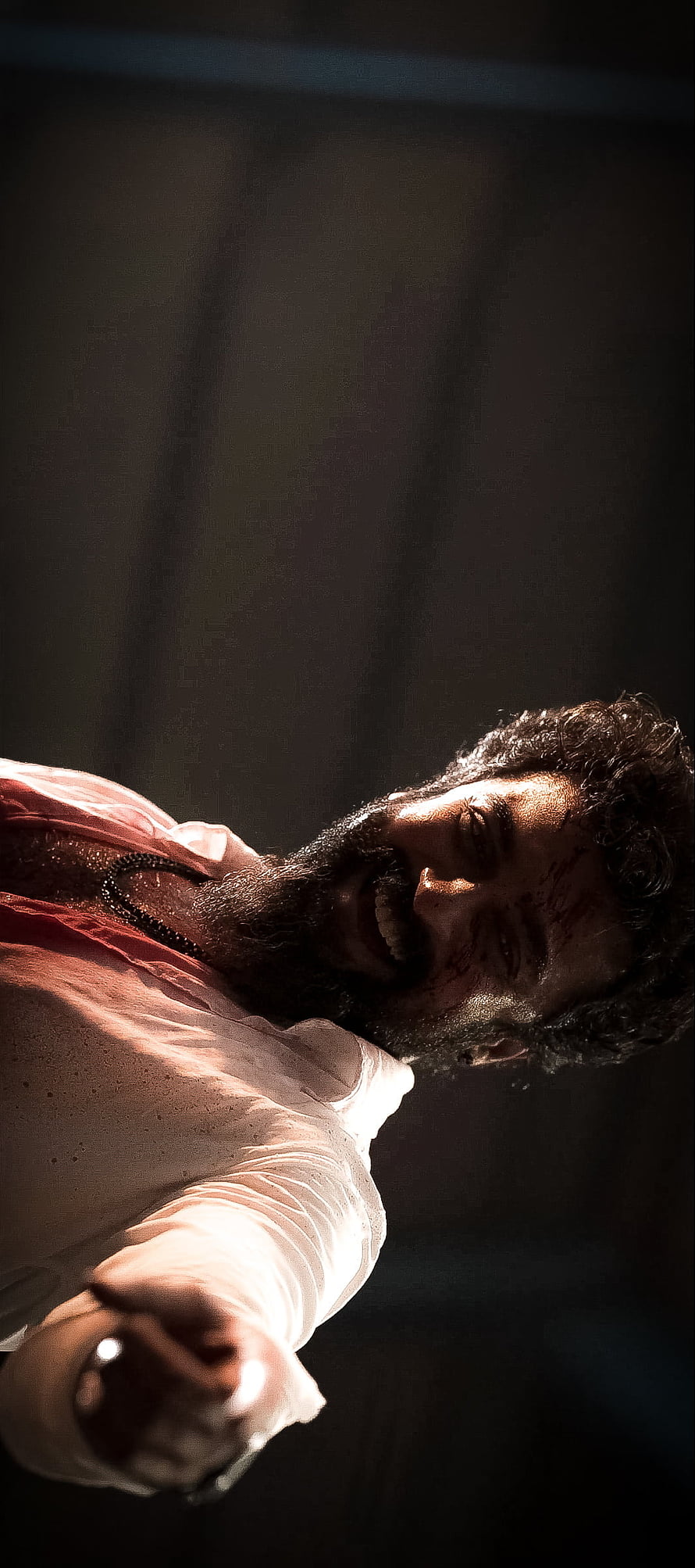 Intense Portrait of a Bearded Man with Blood on Face in Dramatic Lighting, Rolex Smile, Movie, suriya, vikram HD phone wallpaper