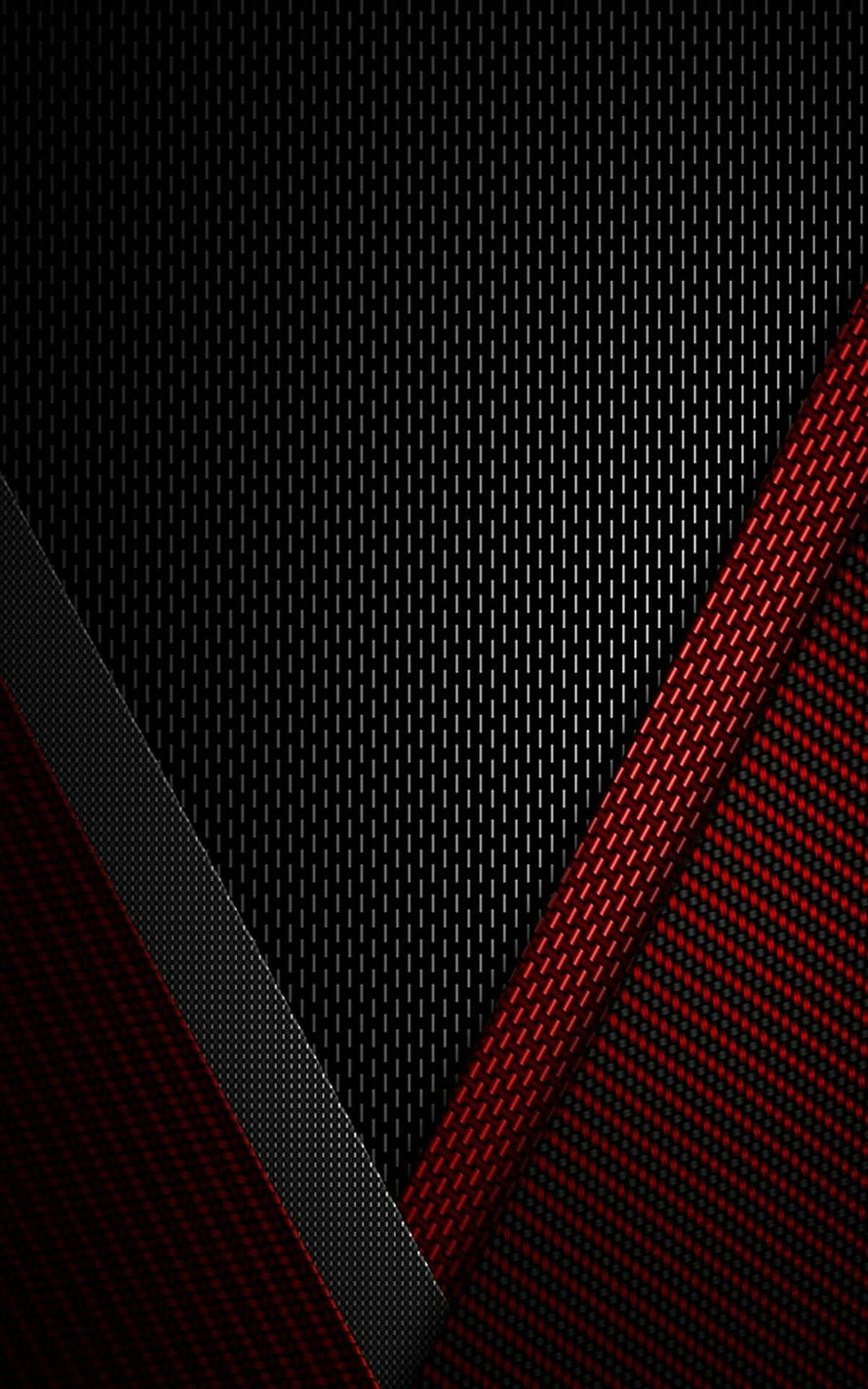 Dark Geometric Carbon Fiber Pattern with Red Diagonal Accents HD phone wallpaper