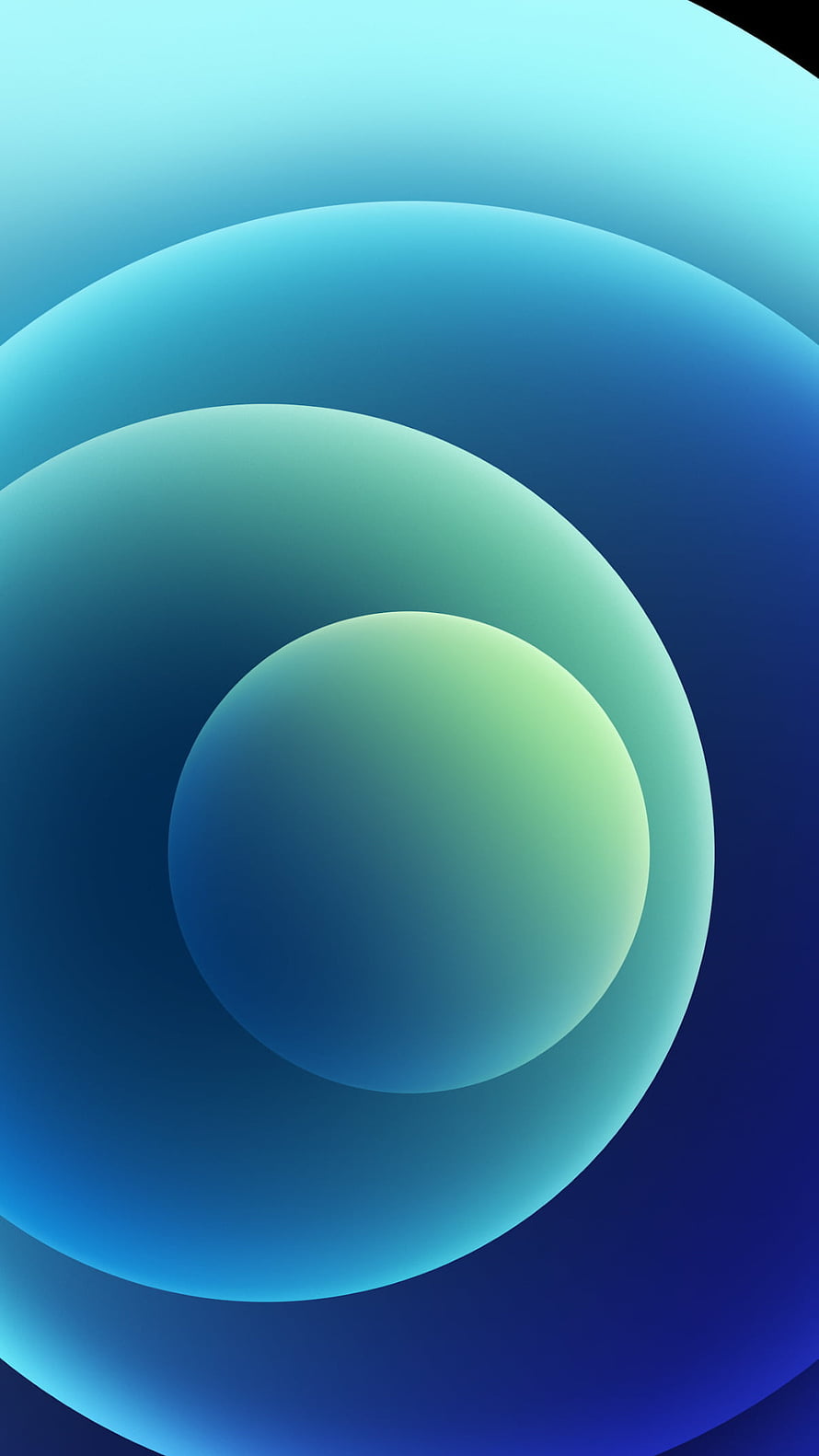 Abstract Blue and Green Gradient Circles Wallpaper HD phone wallpaper