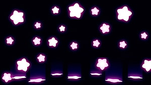 Glowing Pink Star Shapes on Black Background with Neon Aesthetic HD wallpaper