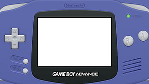 Blue Nintendo Game Boy Advance handheld console with blank screen and classic controls HD wallpaper