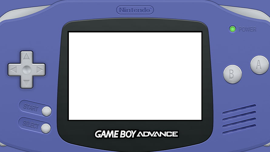 Blue Nintendo Game Boy Advance handheld console with blank screen and classic controls HD wallpaper