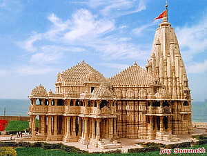 Somnath Temple in Gujarat India: Iconic Hindu Shrine by the Arabian Sea HD wallpaper