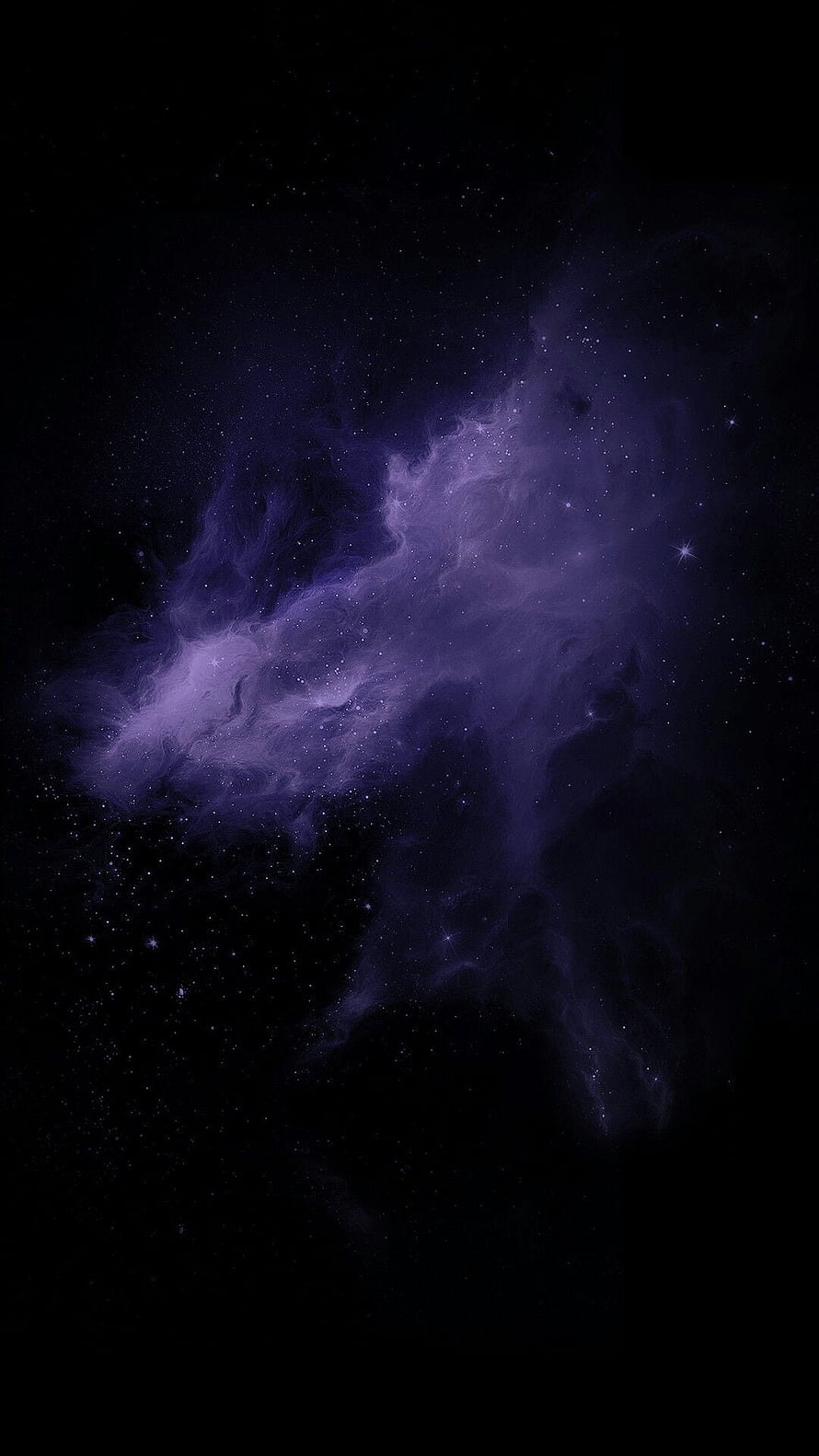 Mystical Purple Nebula and Starry Night Sky Space Wallpaper HD phone wallpaper