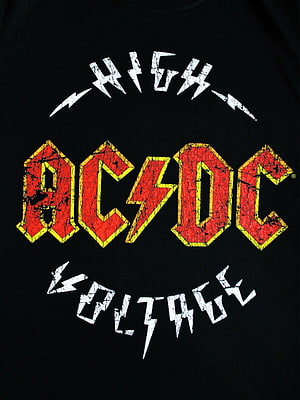 ACDC High Voltage Classic Rock Band Logo T-Shirt Design HD phone wallpaper