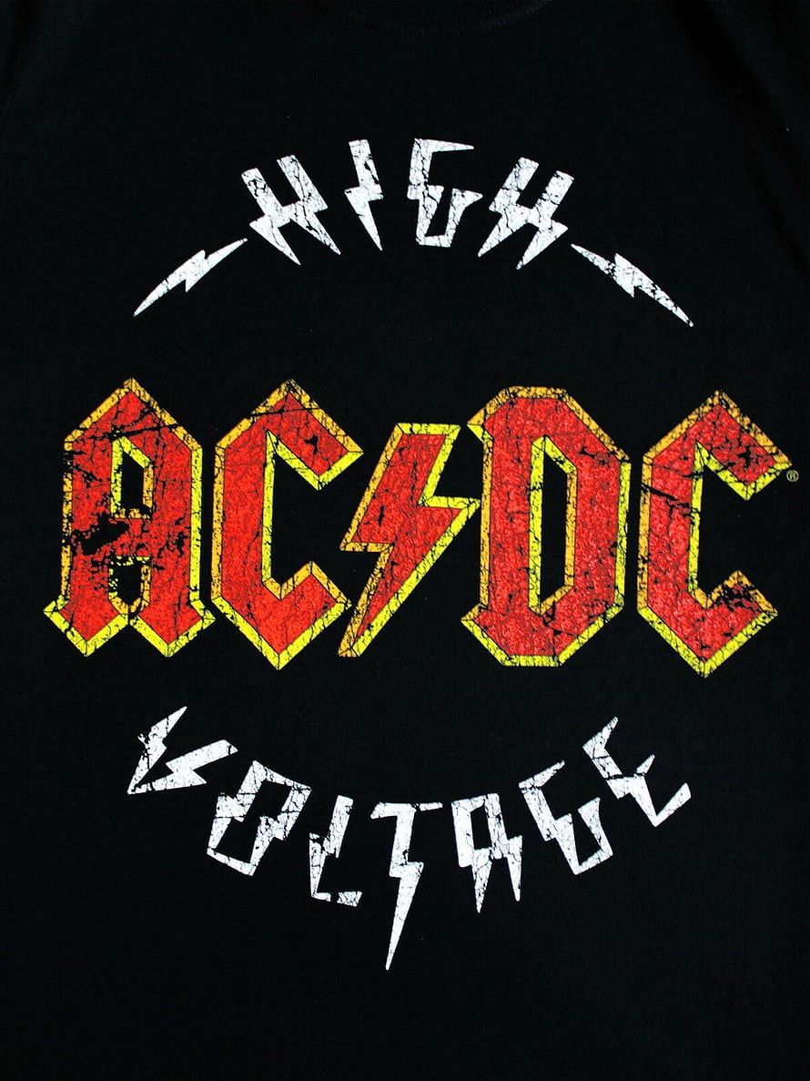ACDC High Voltage Classic Rock Band Logo T-Shirt Design HD phone wallpaper