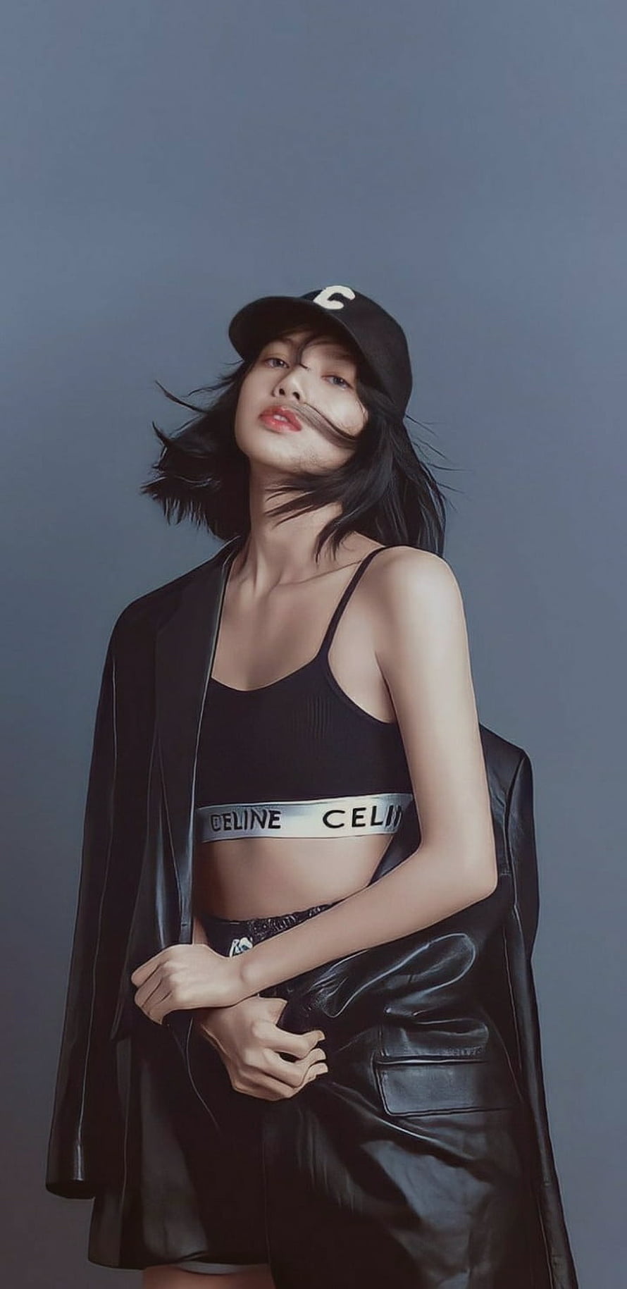 LISA Blackout Era Celine Sporty Chic Portrait HD phone wallpaper