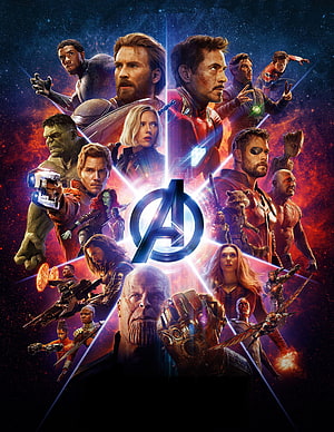 Avengers Endgame Official Movie Poster Featuring Thanos and Heroes HD phone wallpaper