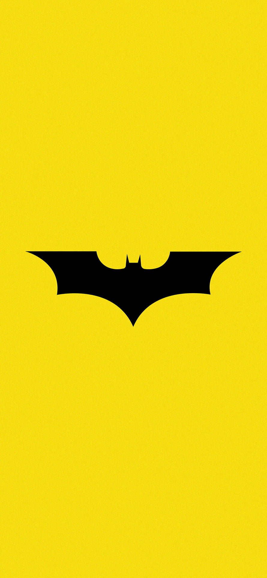 Minimalist Batman Logo on Vibrant Yellow Background, Batman for - DC Comics, Batman Yellow HD phone wallpaper