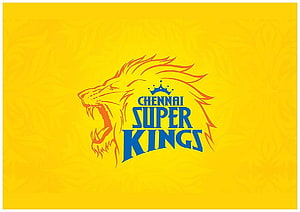 Chennai Super Kings Cricket Team Logo on Yellow Background HD wallpaper