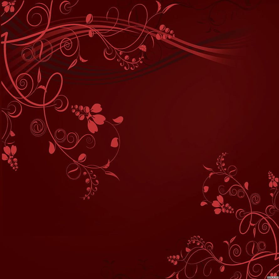Elegant Maroon Floral Vine Pattern with Swirling Botanical Accents HD phone wallpaper