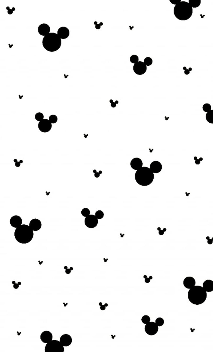 Mickey Mouse Head Silhouette Pattern on White Background HD phone wallpaper