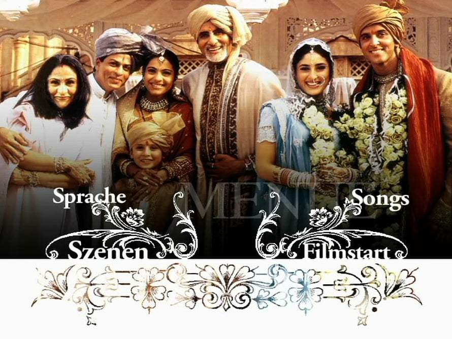 Kabhi Khushi Kabhie Gham Family Portrait in Traditional Indian Wedding Attire HD wallpaper