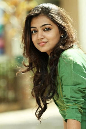 Nazriya Nazim Portrait in Green Traditional Attire with Long Wavy Hair HD phone wallpaper