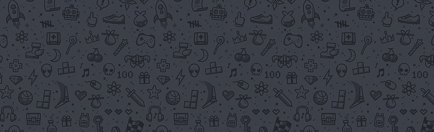 Dark Grey Video Game Icon Pattern with Retro Gaming Symbols and Doodle Style Illustrations HD wallpaper