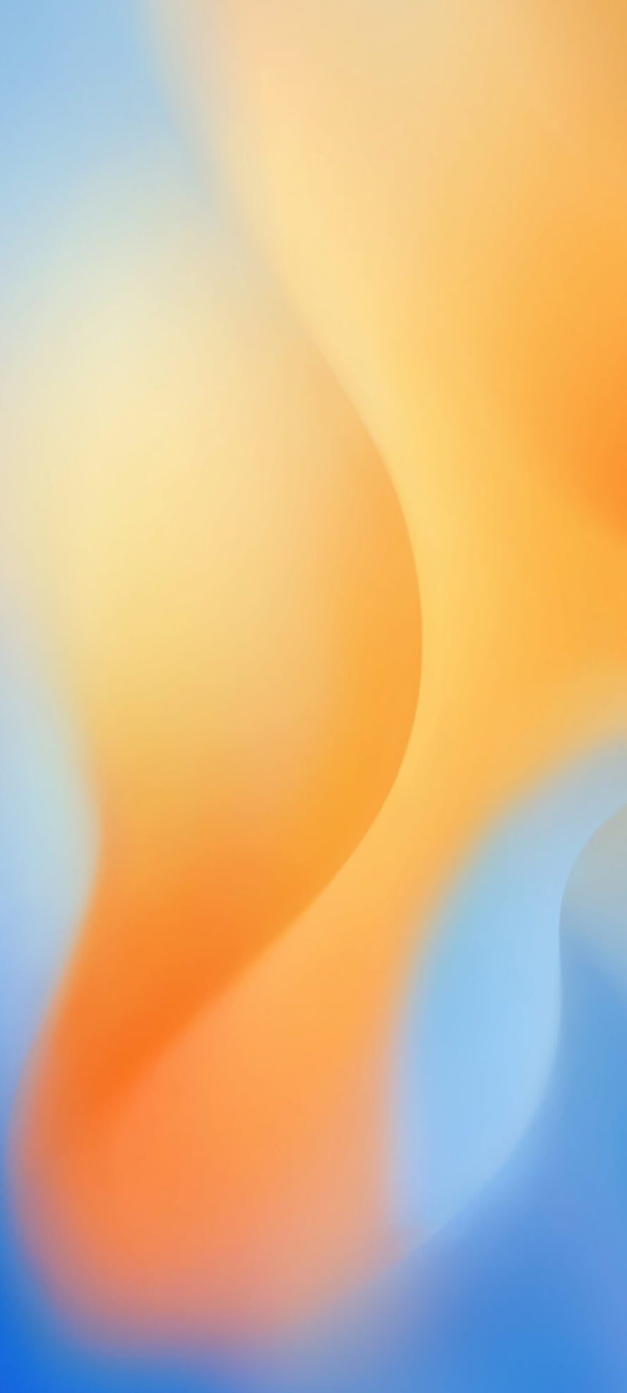 Abstract Gradient Wallpaper With Soft Orange And Blue Waves HD phone wallpaper