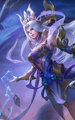 Selena Thunder Flash Epic Skin Fantasy Warrior Artwork HD phone wallpaper