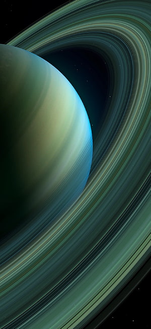 Stunning Close-Up of a Ringed Gas Giant Planet in Deep Space HD phone wallpaper