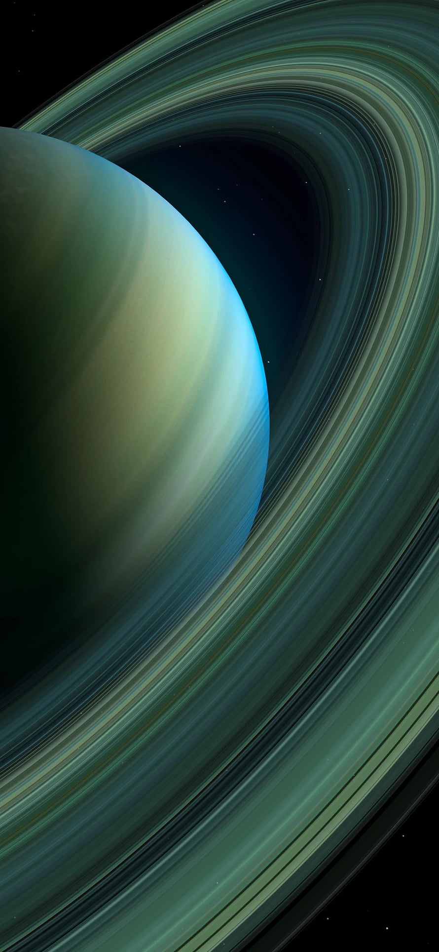 Stunning Close-Up of a Ringed Gas Giant Planet in Deep Space HD phone wallpaper
